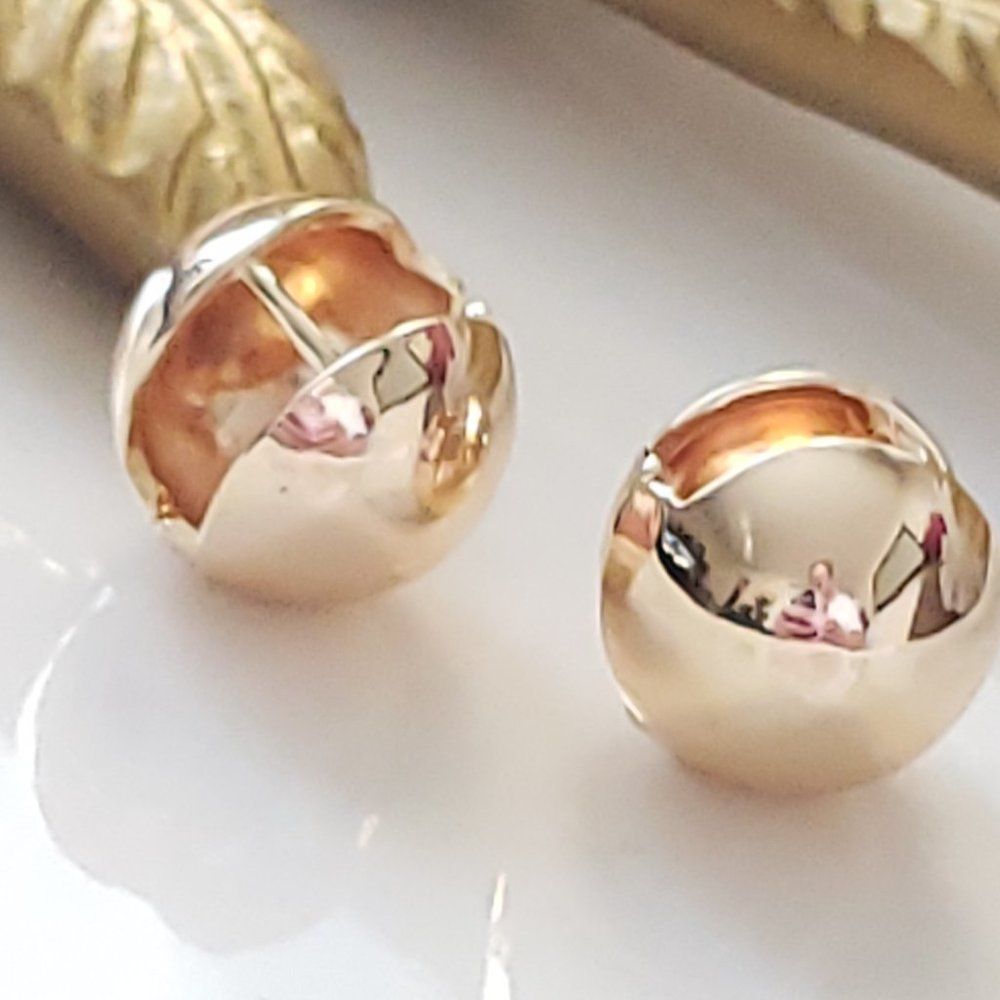 New! Anthro Gold Huggie Earrings - Picture 6 of 12